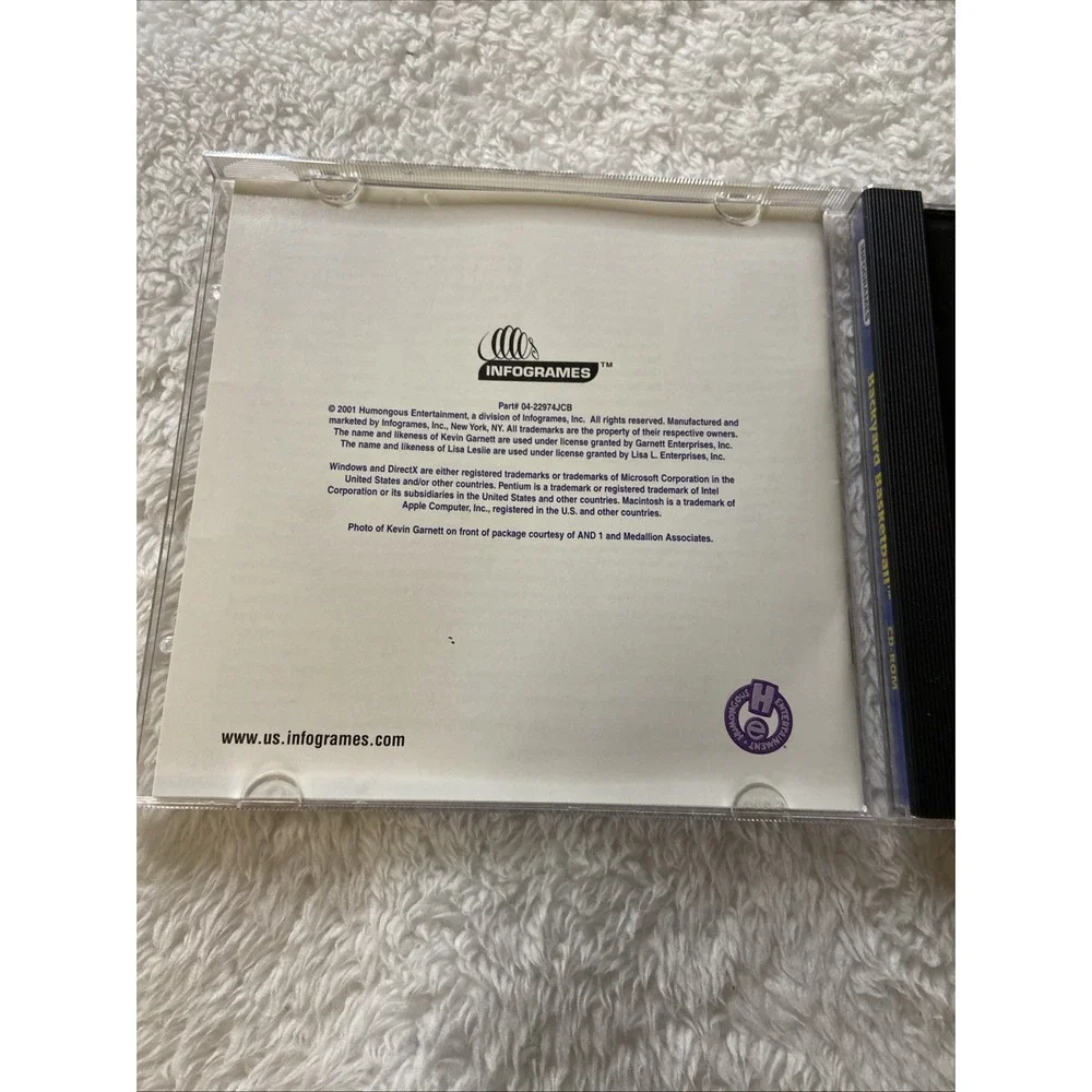 Backyard Basketball PC CD ROM Game Win Mac Infogames 2001 Vtg USA
